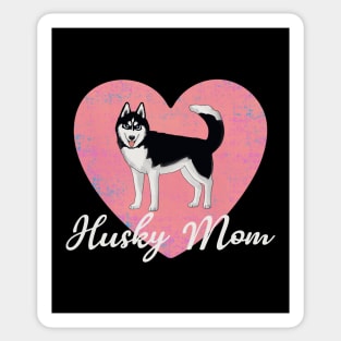 Husky Mom Big Pink Heart Sticker